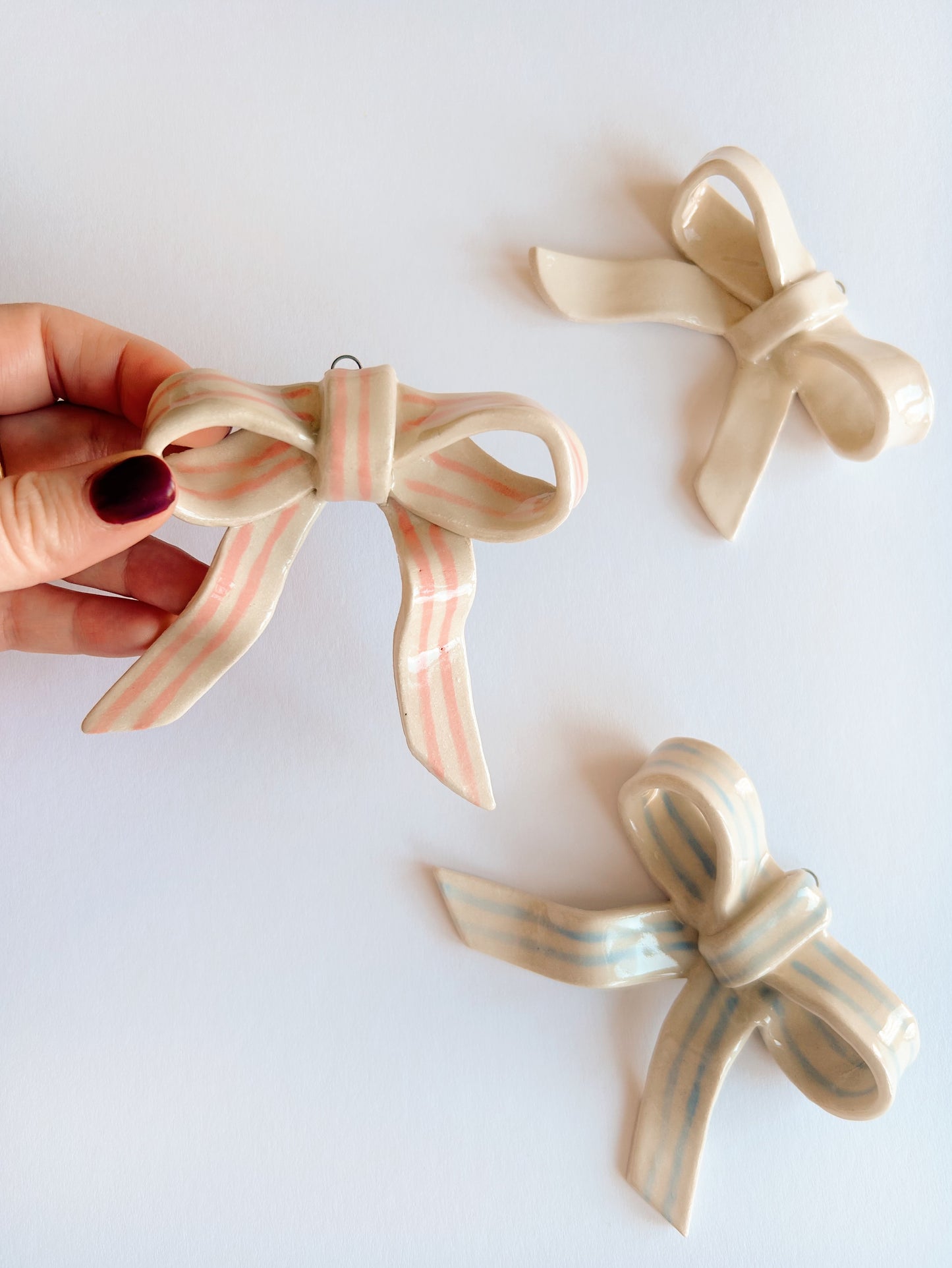 Hanging Ceramic Bow