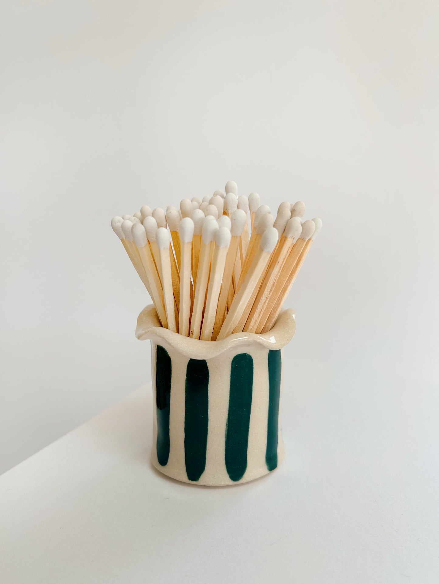 Ceramic Handmade Wavy Matchstick Holder