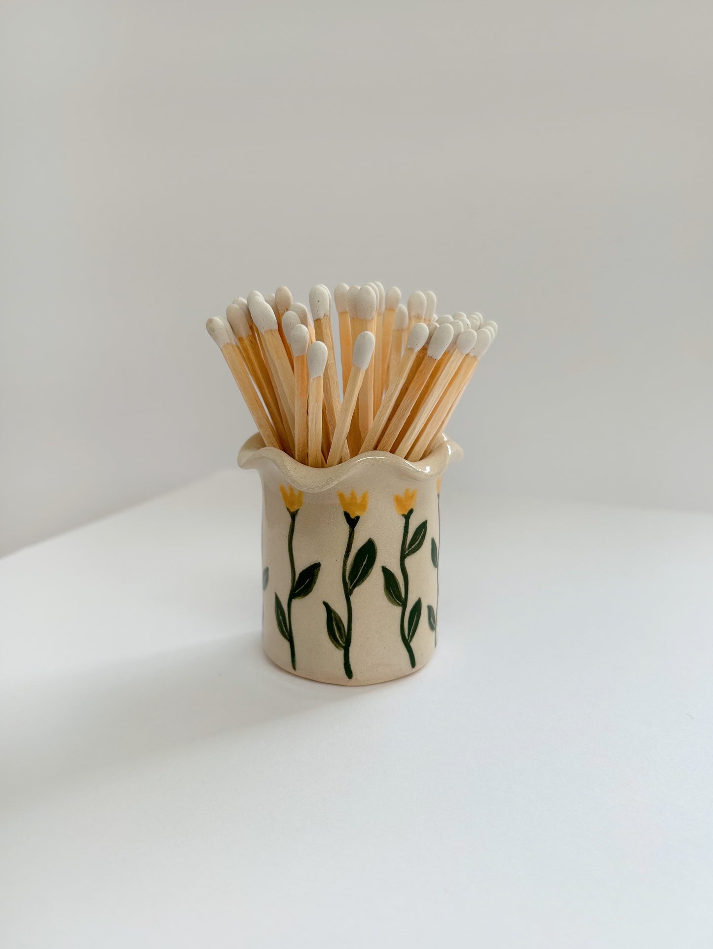 Ceramic Handmade Wavy Matchstick Holder
