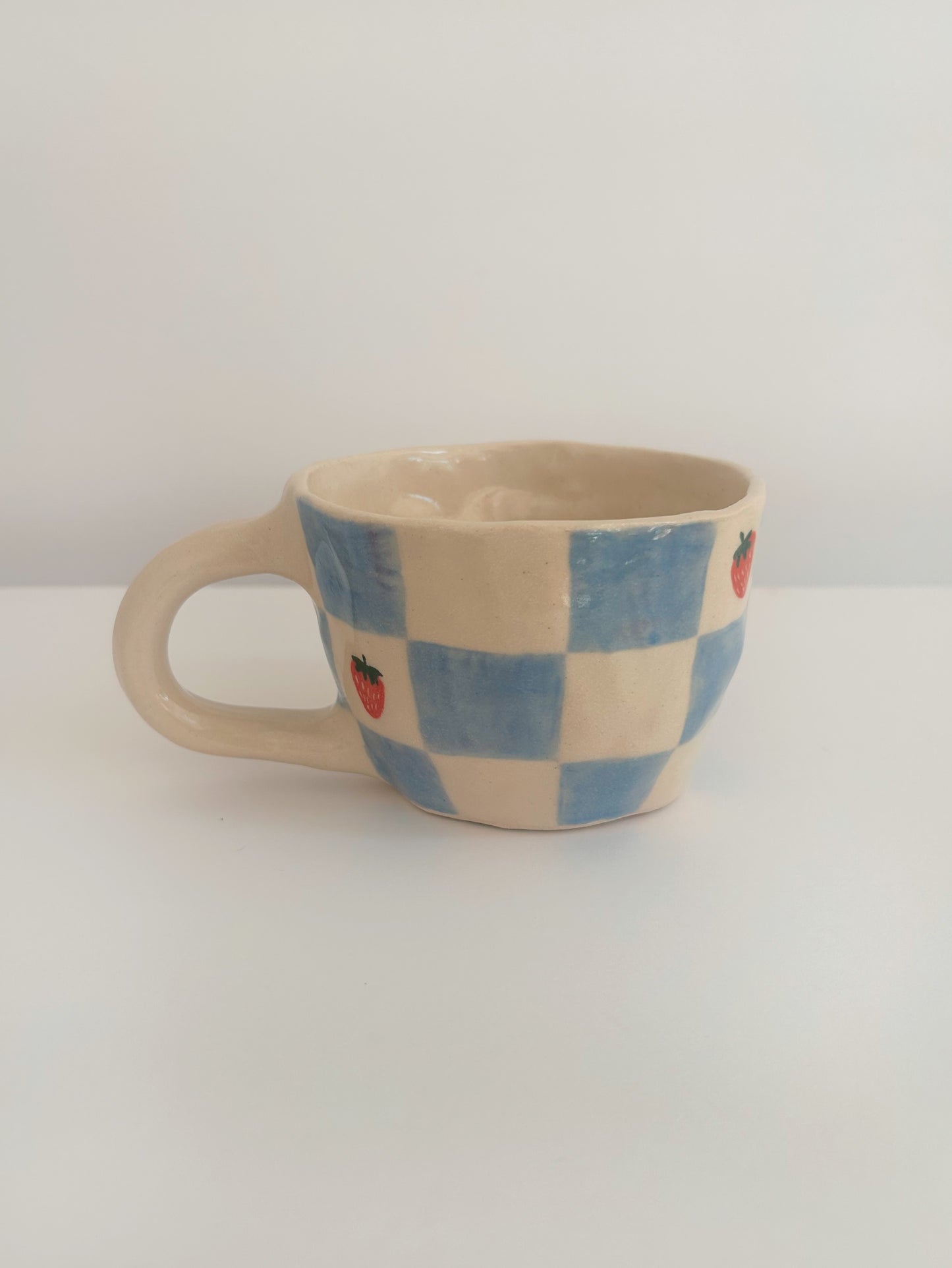Checkerboard Strawberry Mug