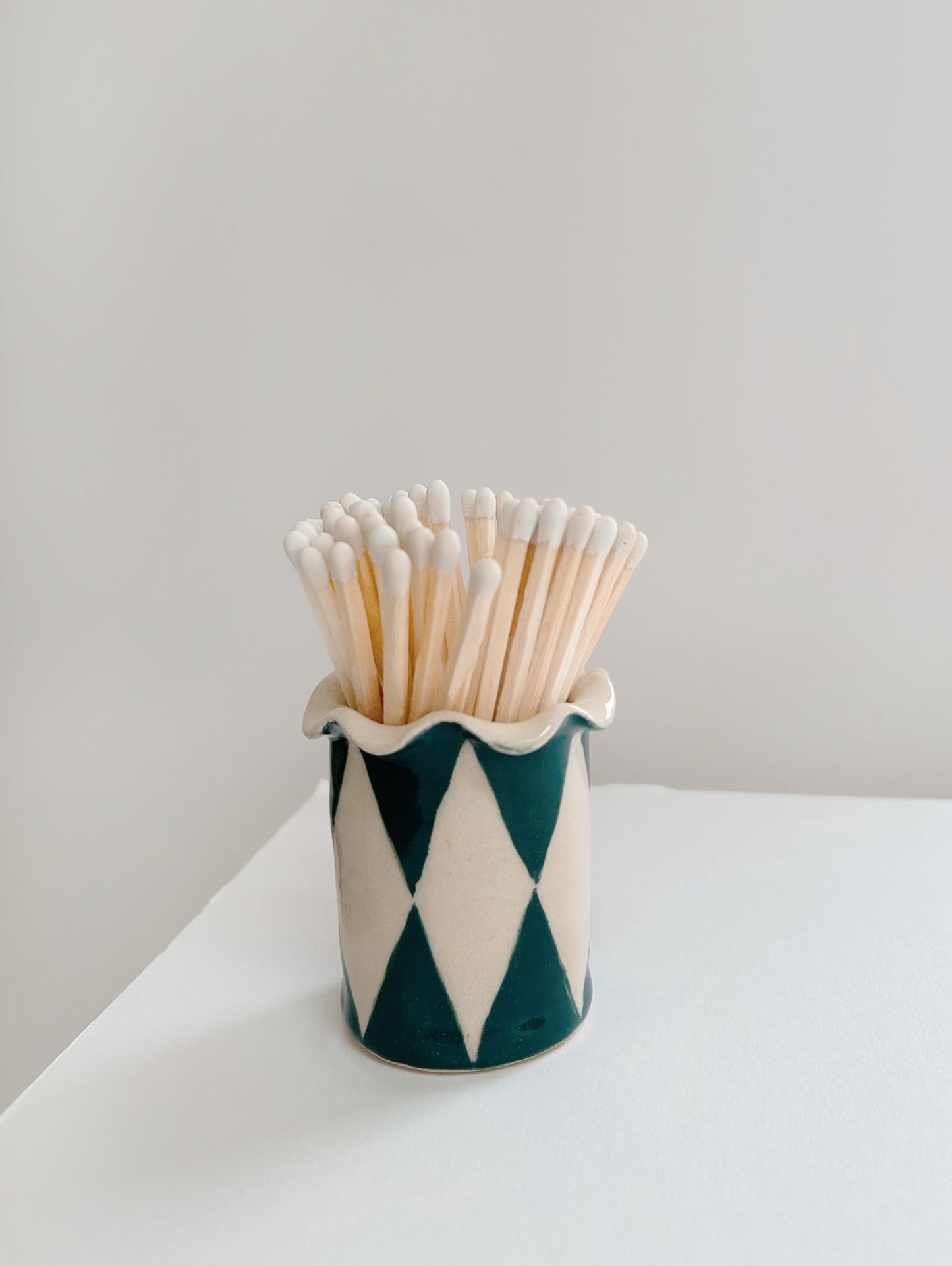 Ceramic Handmade Wavy Matchstick Holder