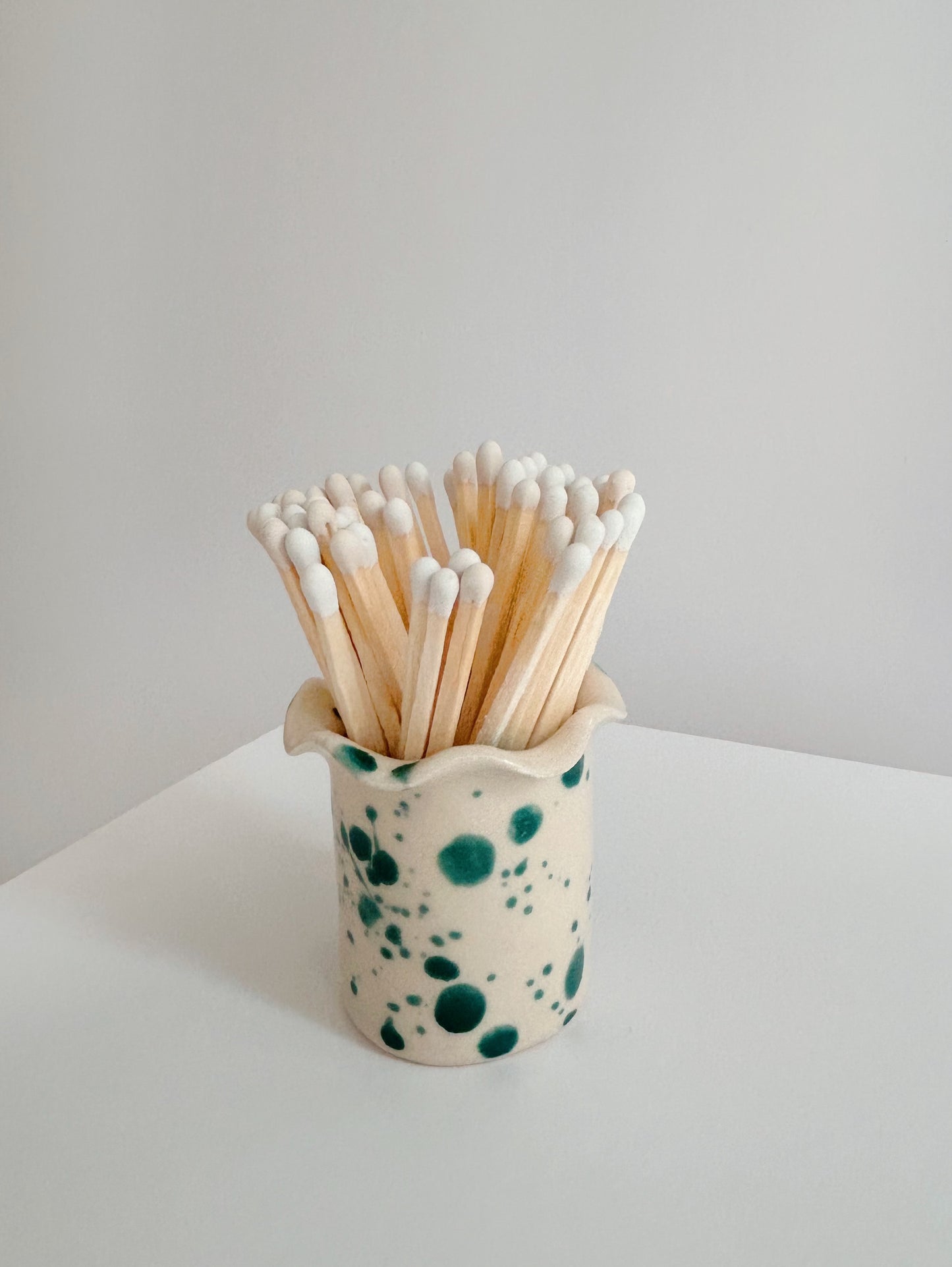 Ceramic Handmade Wavy Matchstick Holder