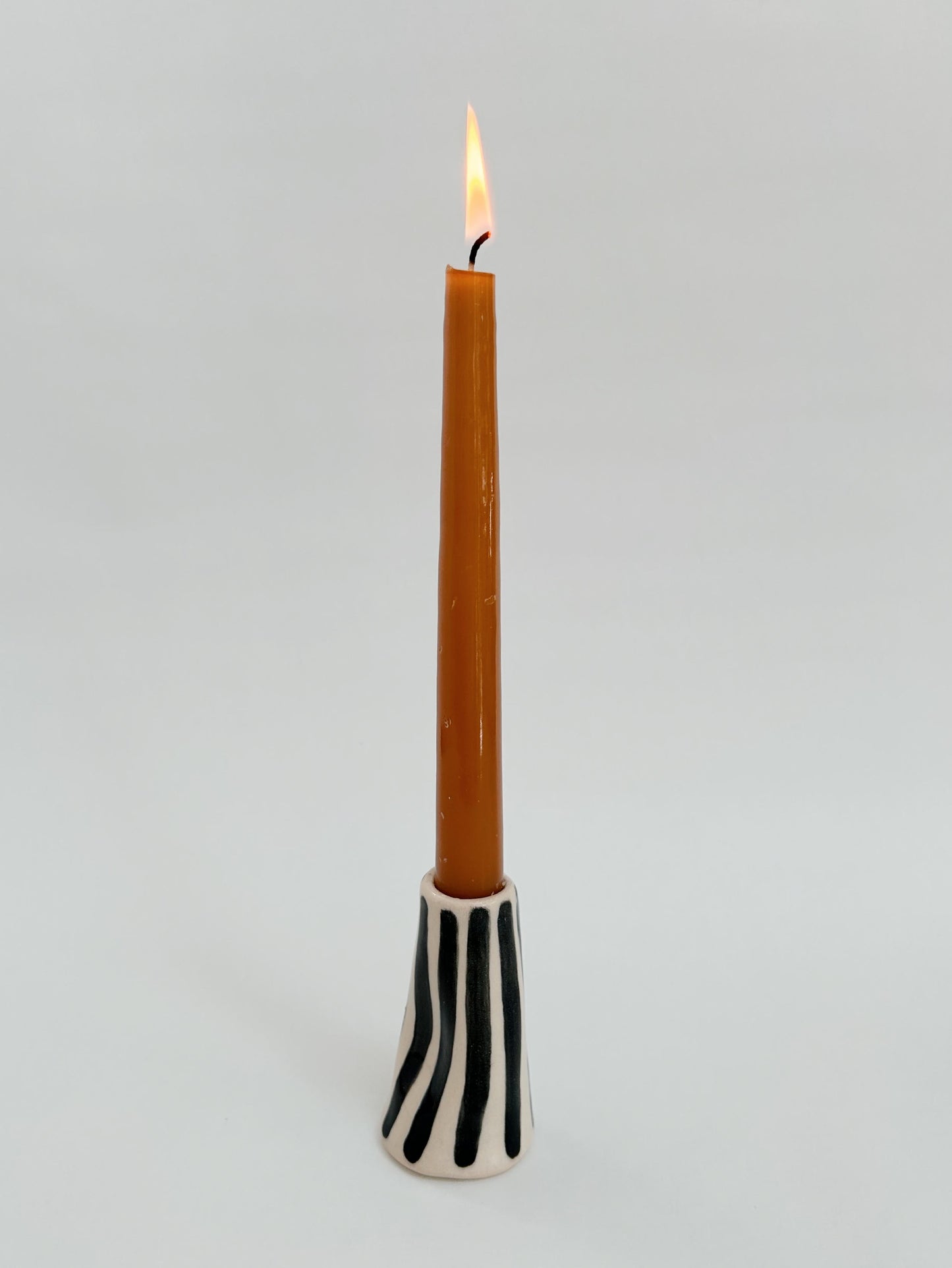 Handmade Stoneware Wonky Candle Holder -Single