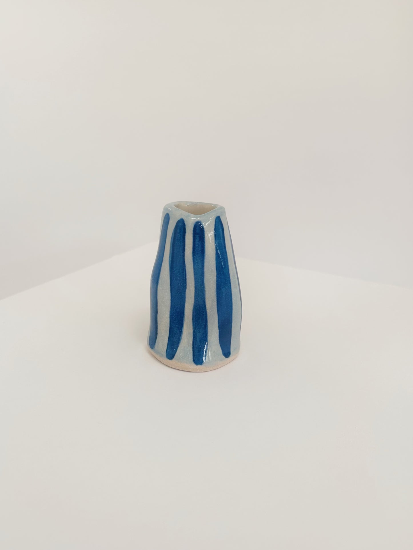 Handmade Stoneware Wonky Candle Holder -Single