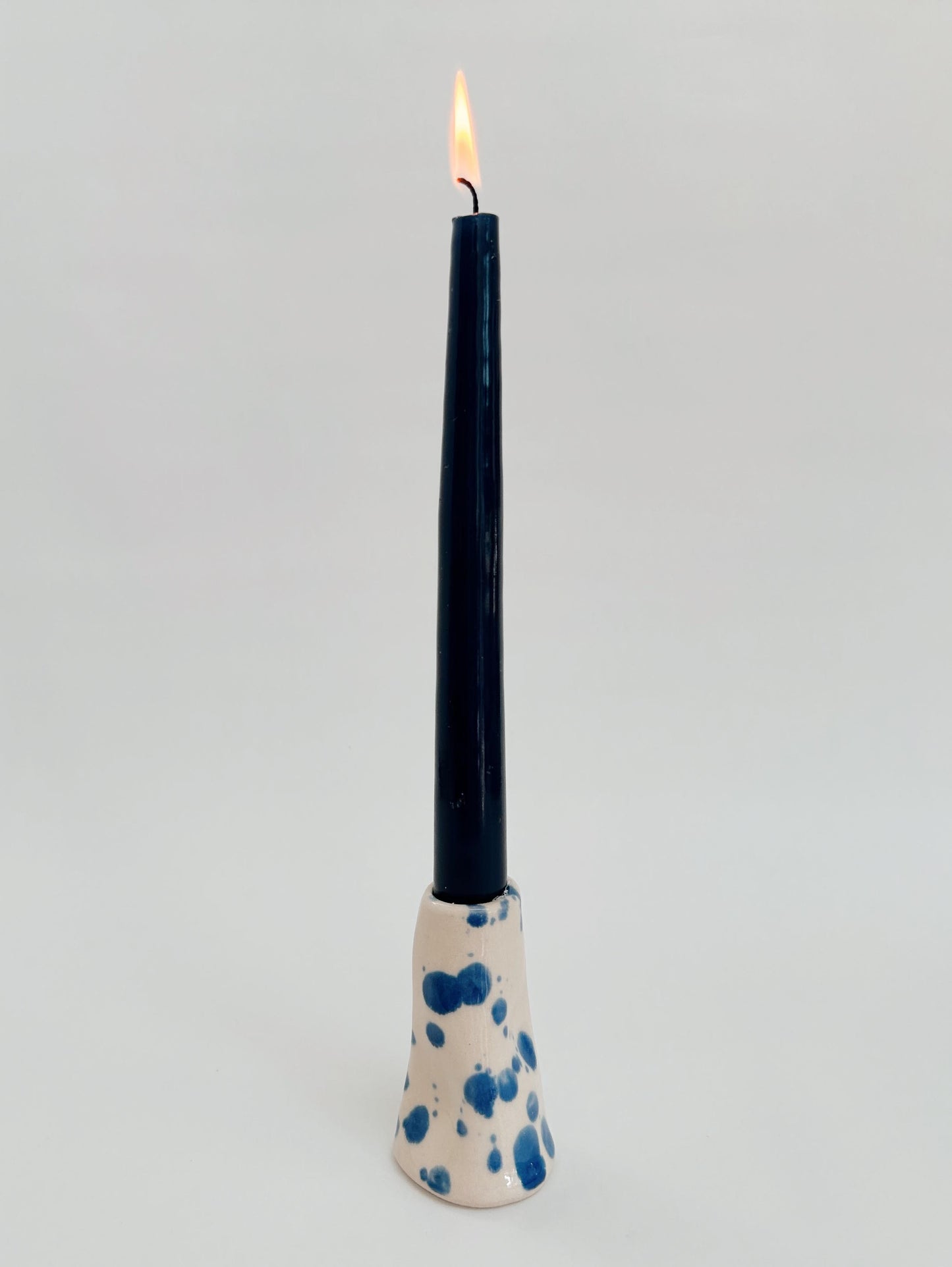 Handmade Stoneware Wonky Candle Holder -Single