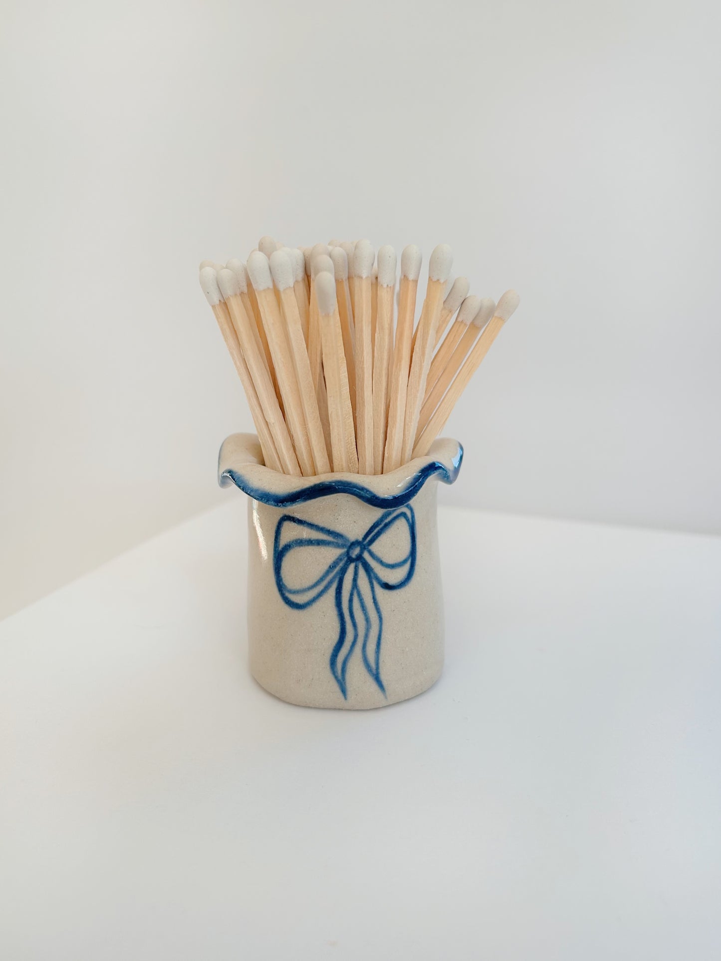 Ceramic Handmade Wavy Matchstick Holder