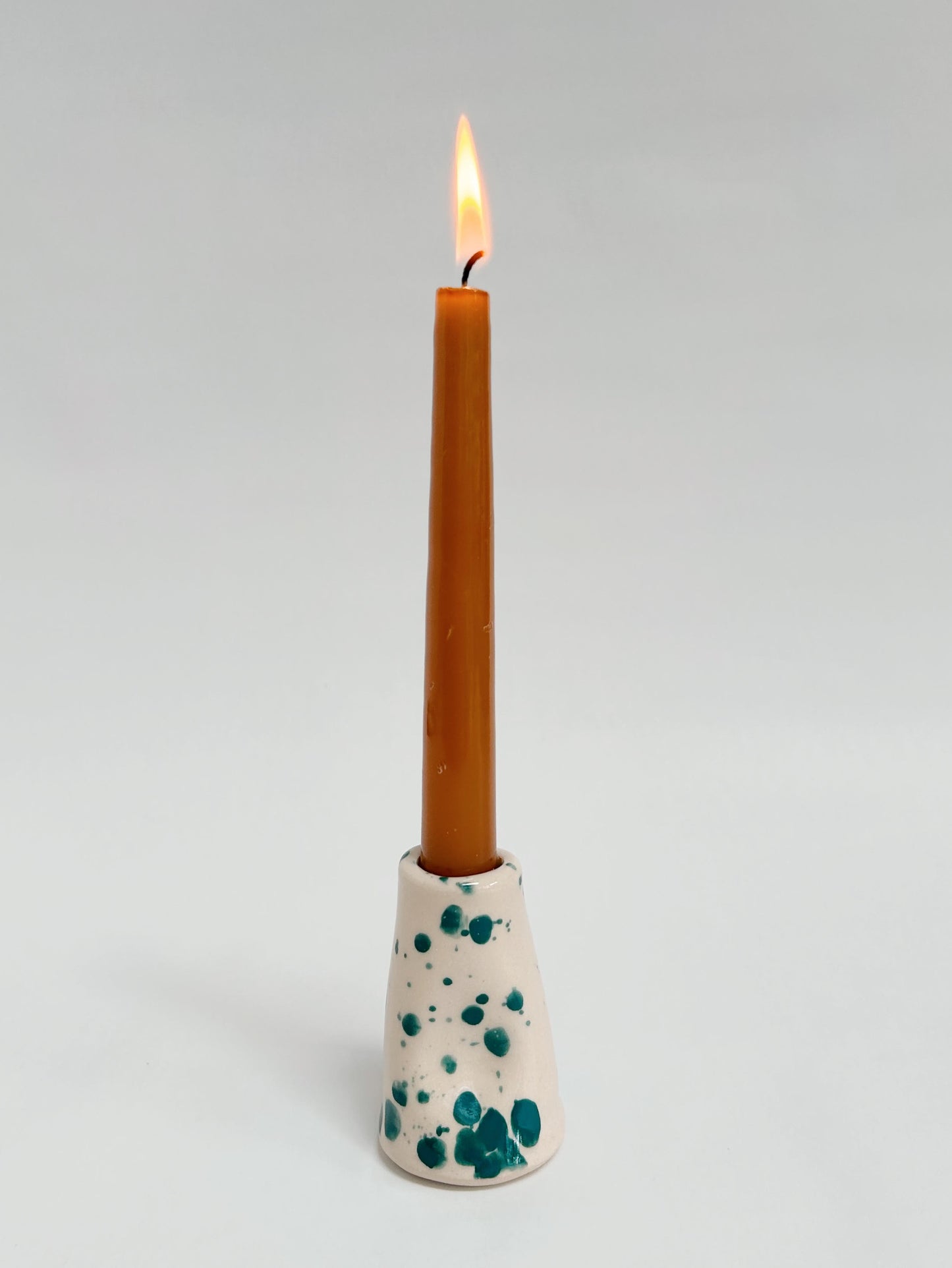 Handmade Stoneware Wonky Candle Holder -Single