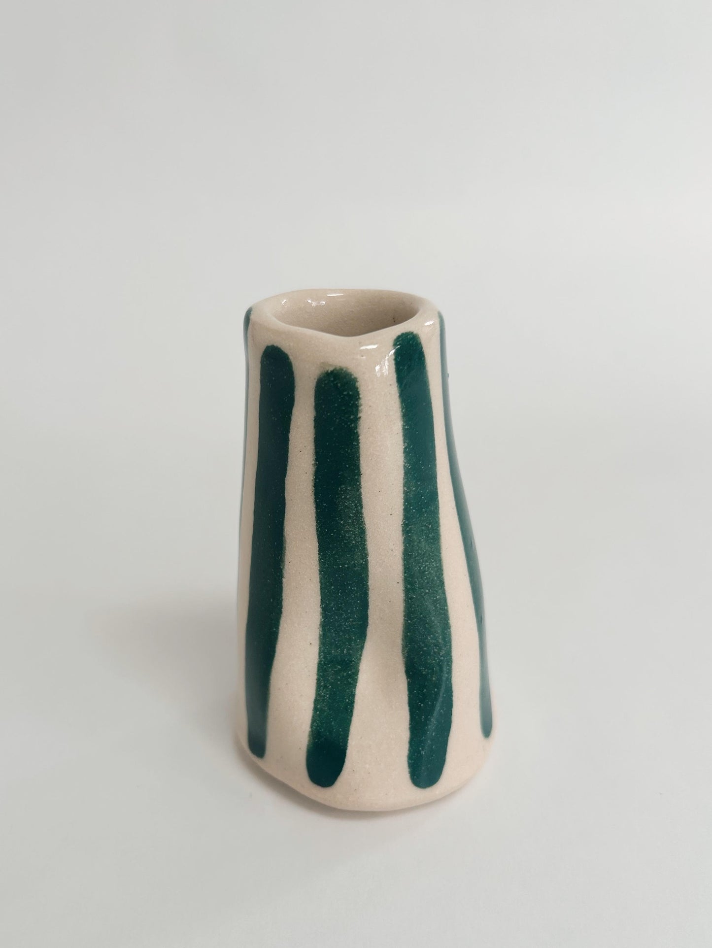 Handmade Stoneware Wonky Candle Holder -Single