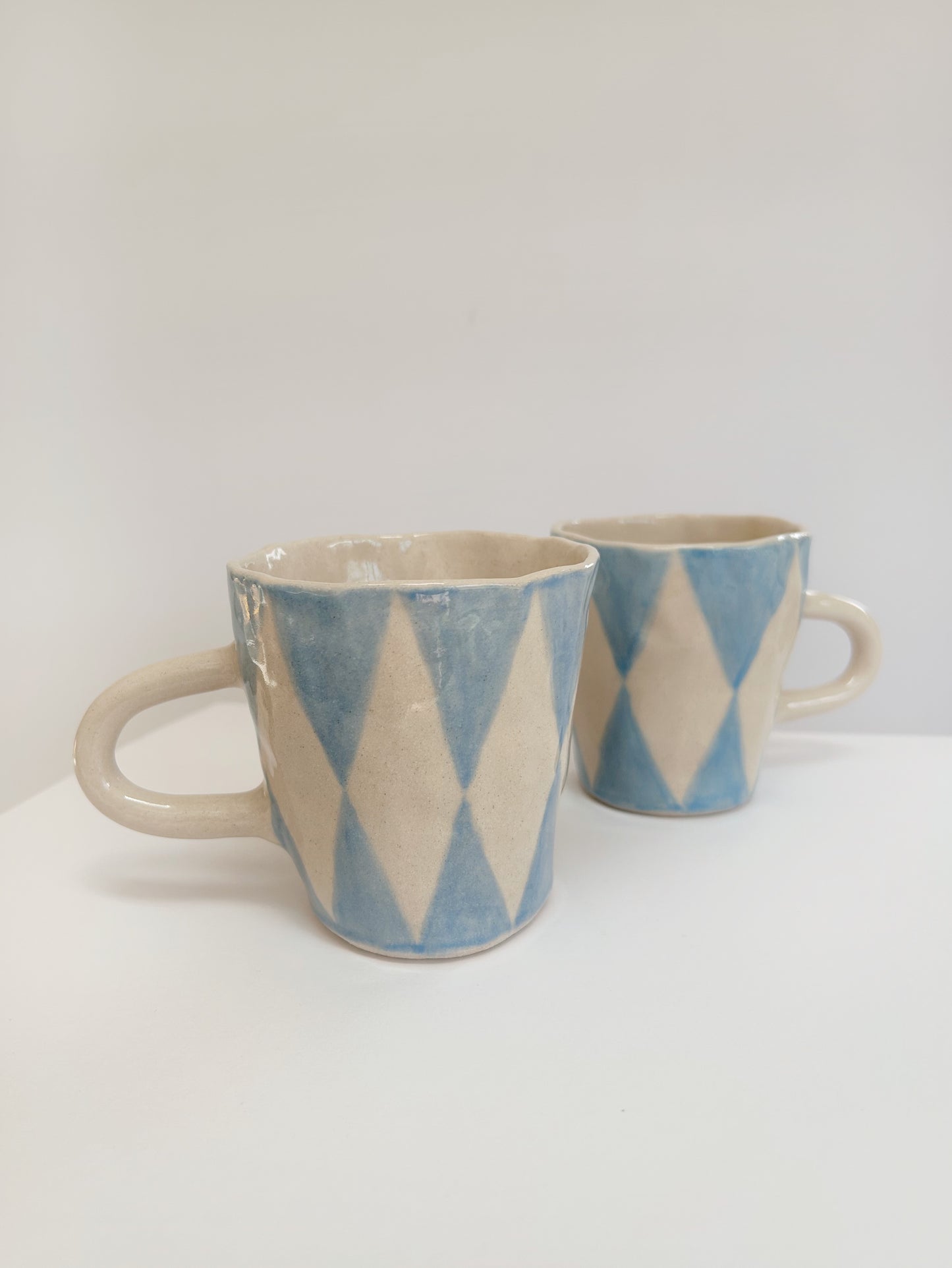 Blue Harlequin Handmade Mug
