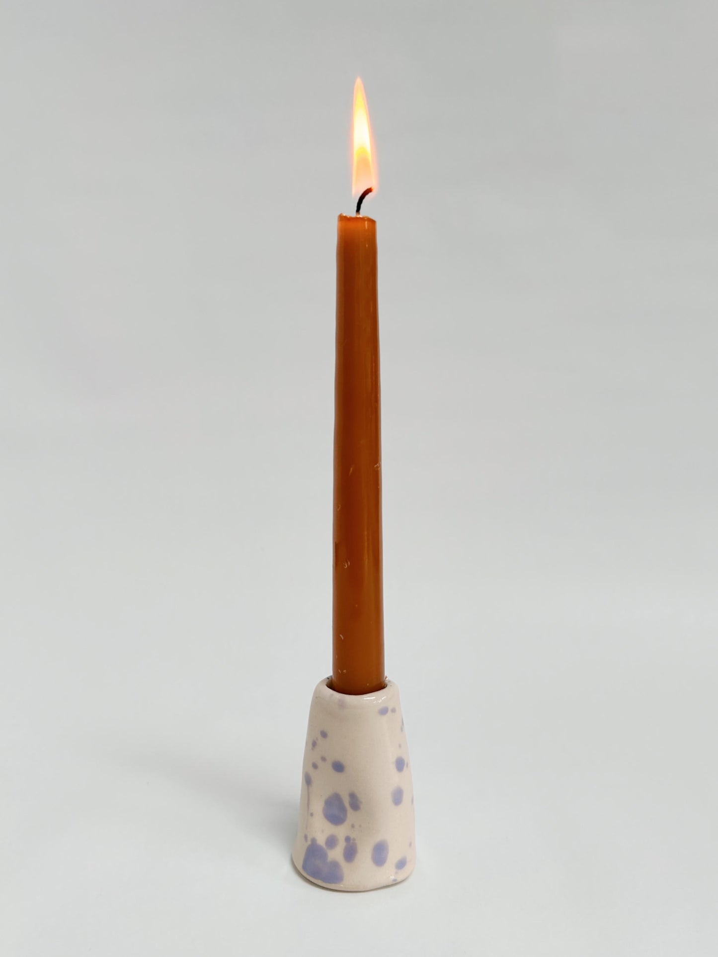Handmade Stoneware Wonky Candle Holder -Single