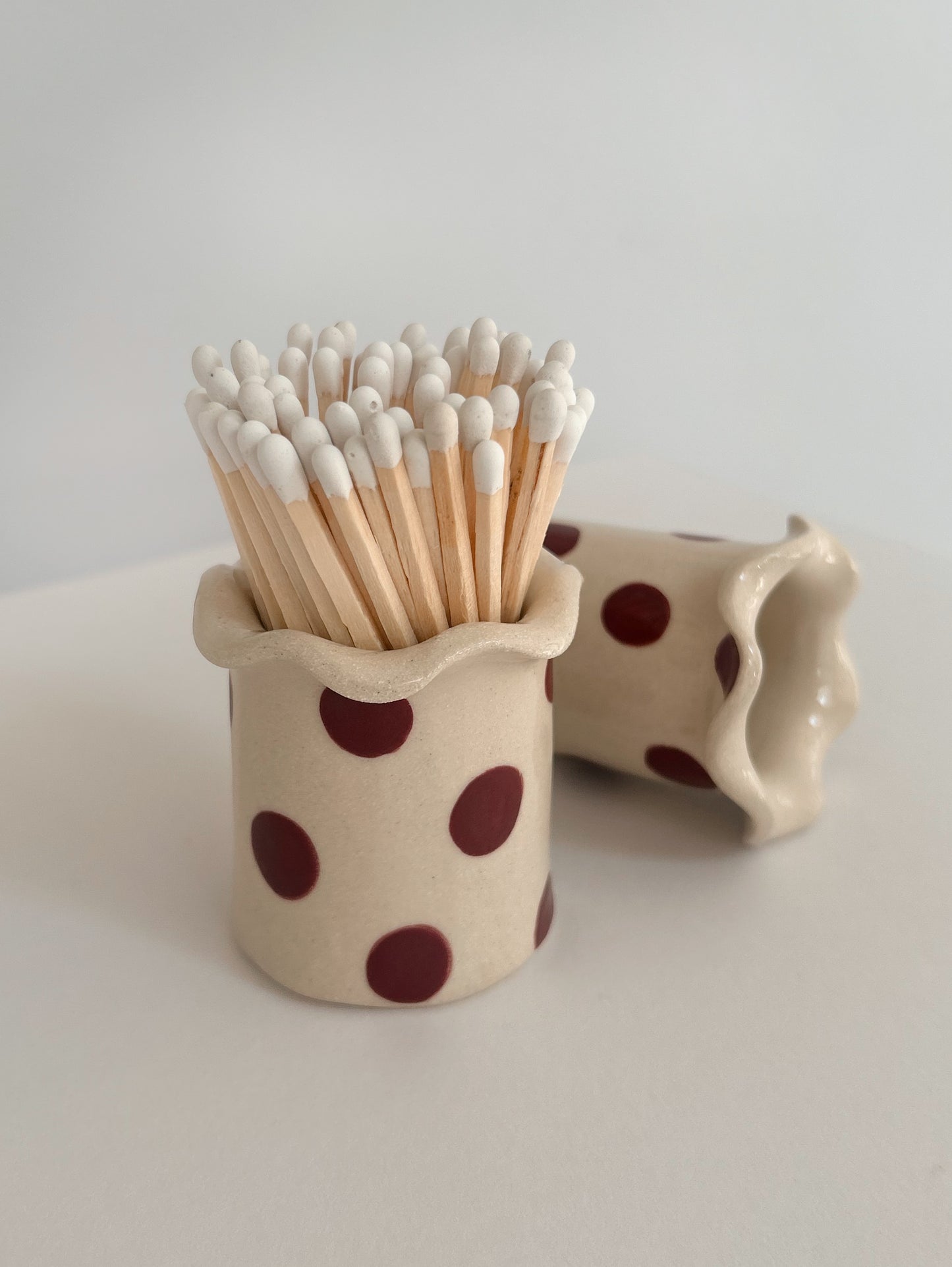 Ceramic Handmade Wavy Matchstick Holder