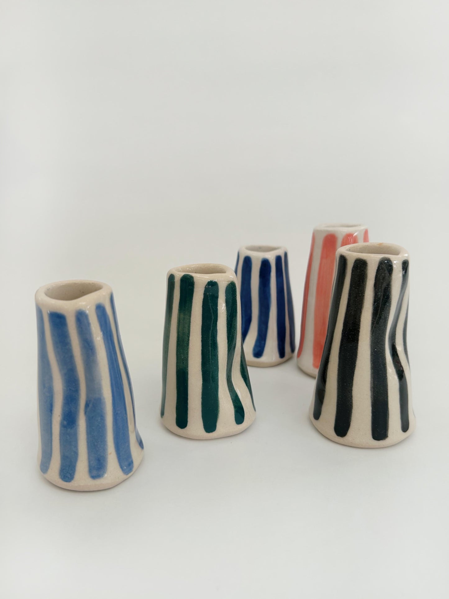 Handmade Stoneware Wonky Candle Holder -Single