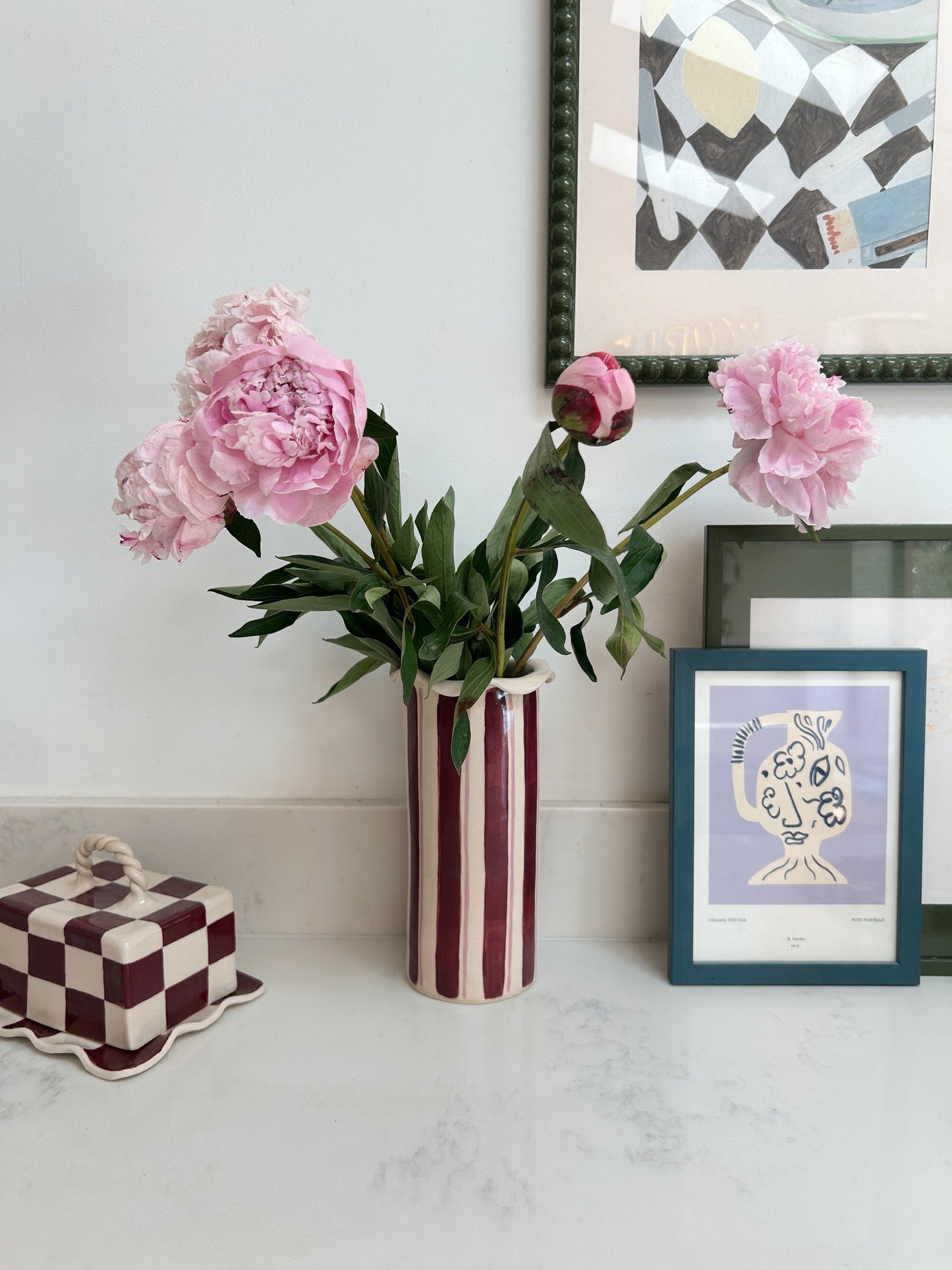 Stripe Ruffle Vase