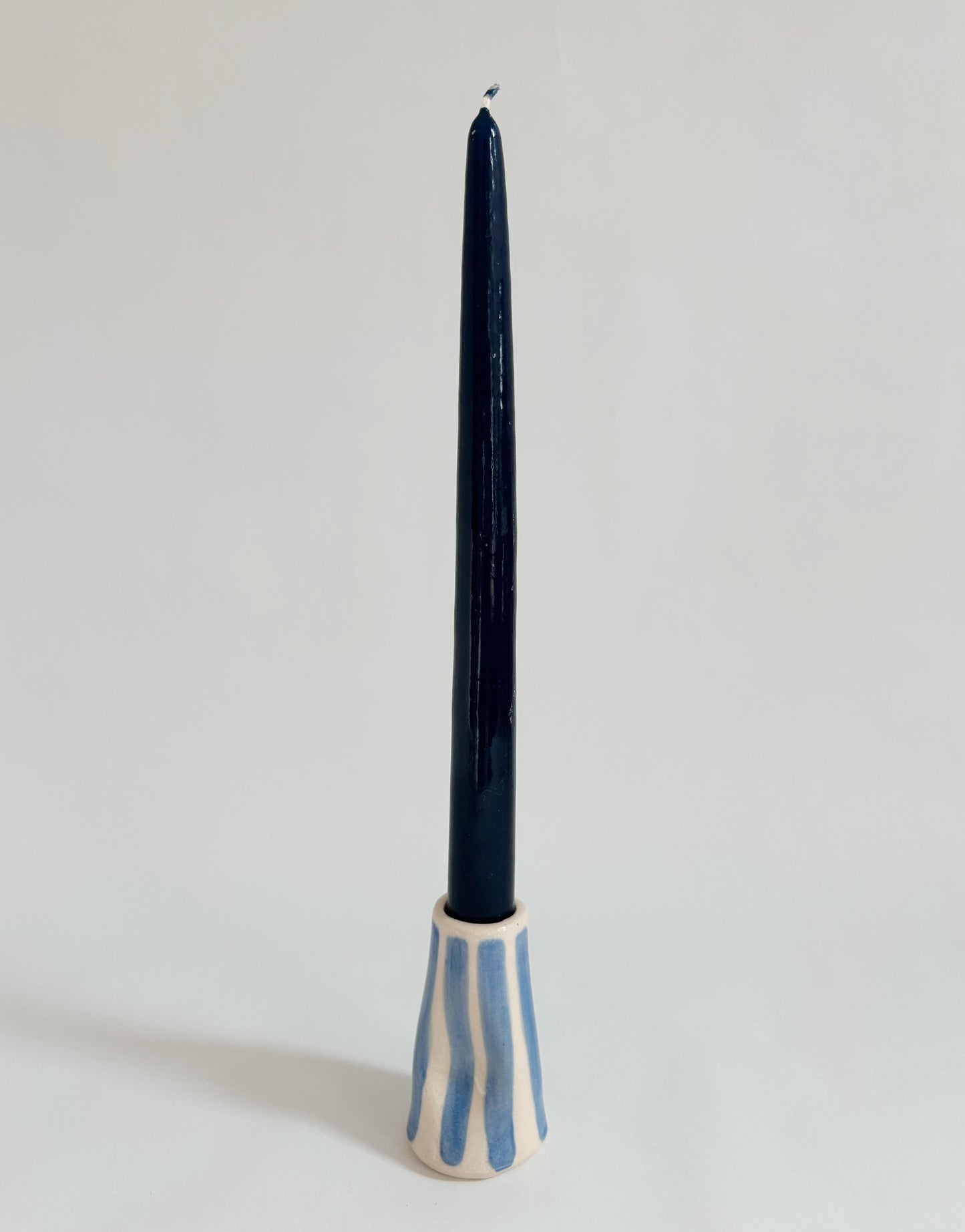 Handmade Stoneware Wonky Candle Holder -Single