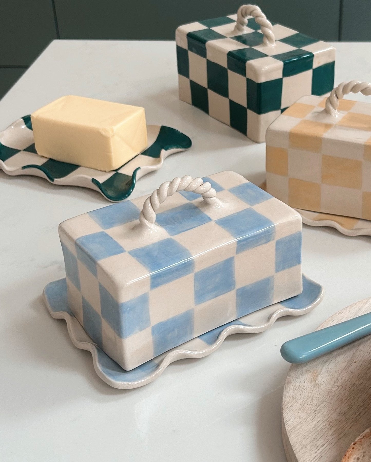 PRE-ORDER Checkerboard Butter Dishes