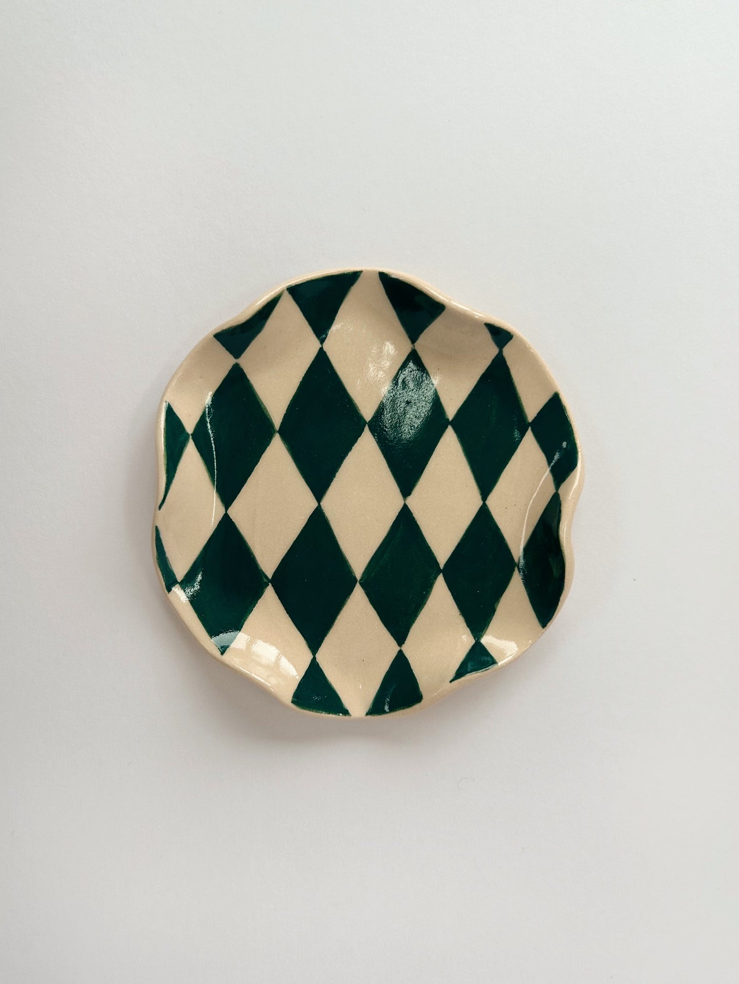 Harlequin Trinket Plate (Green)
