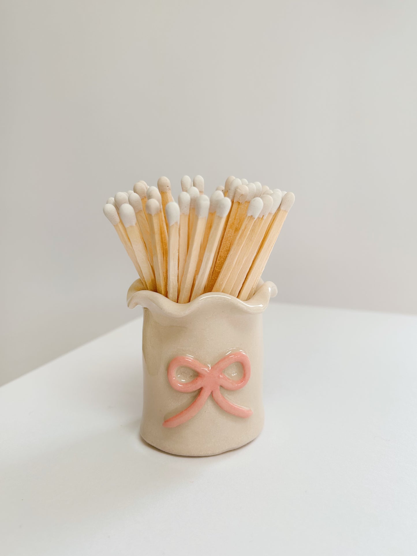 Ceramic Handmade Wavy Matchstick Holder