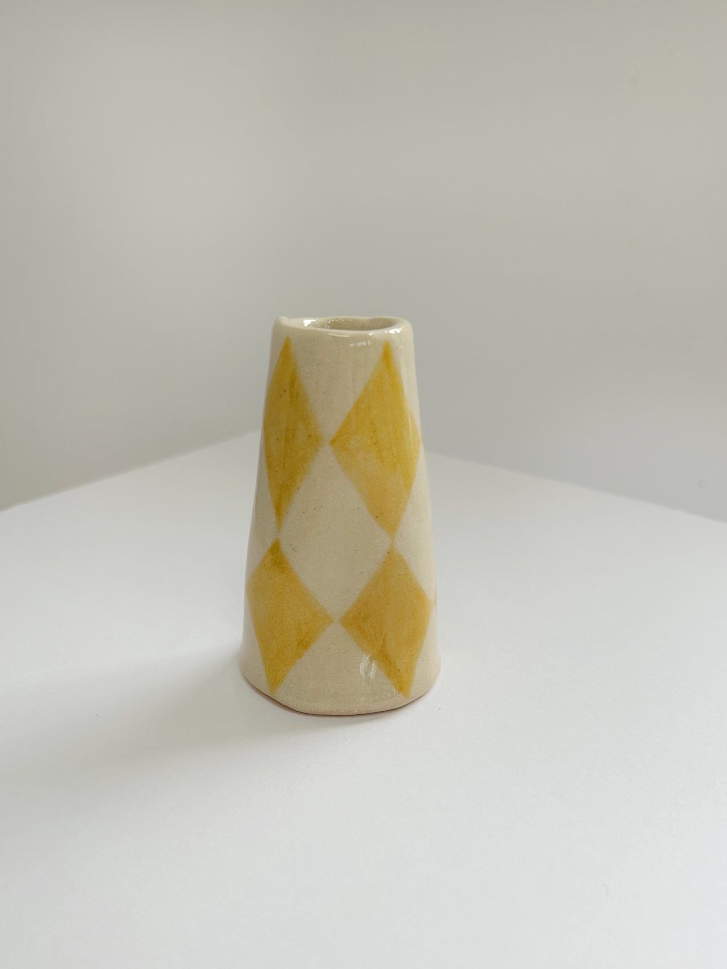 Handmade Stoneware Wonky Candle Holder -Single