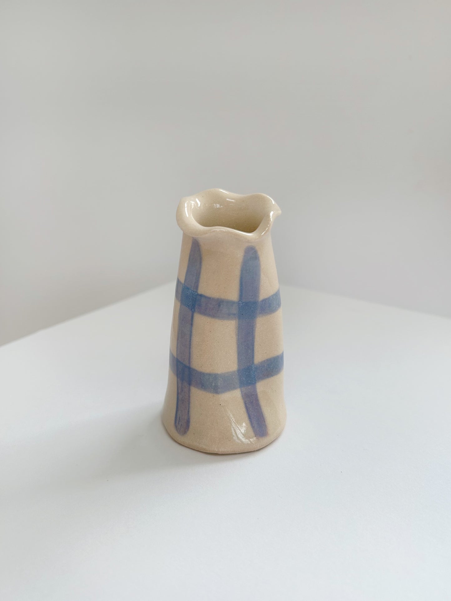 Handmade Stoneware Wonky Candle Holder -Single