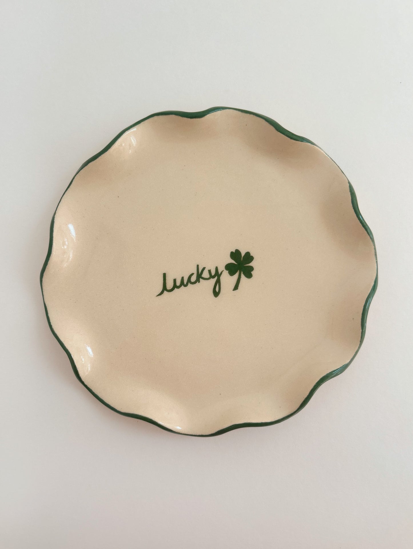 Lucky Handmade Stoneware Plate