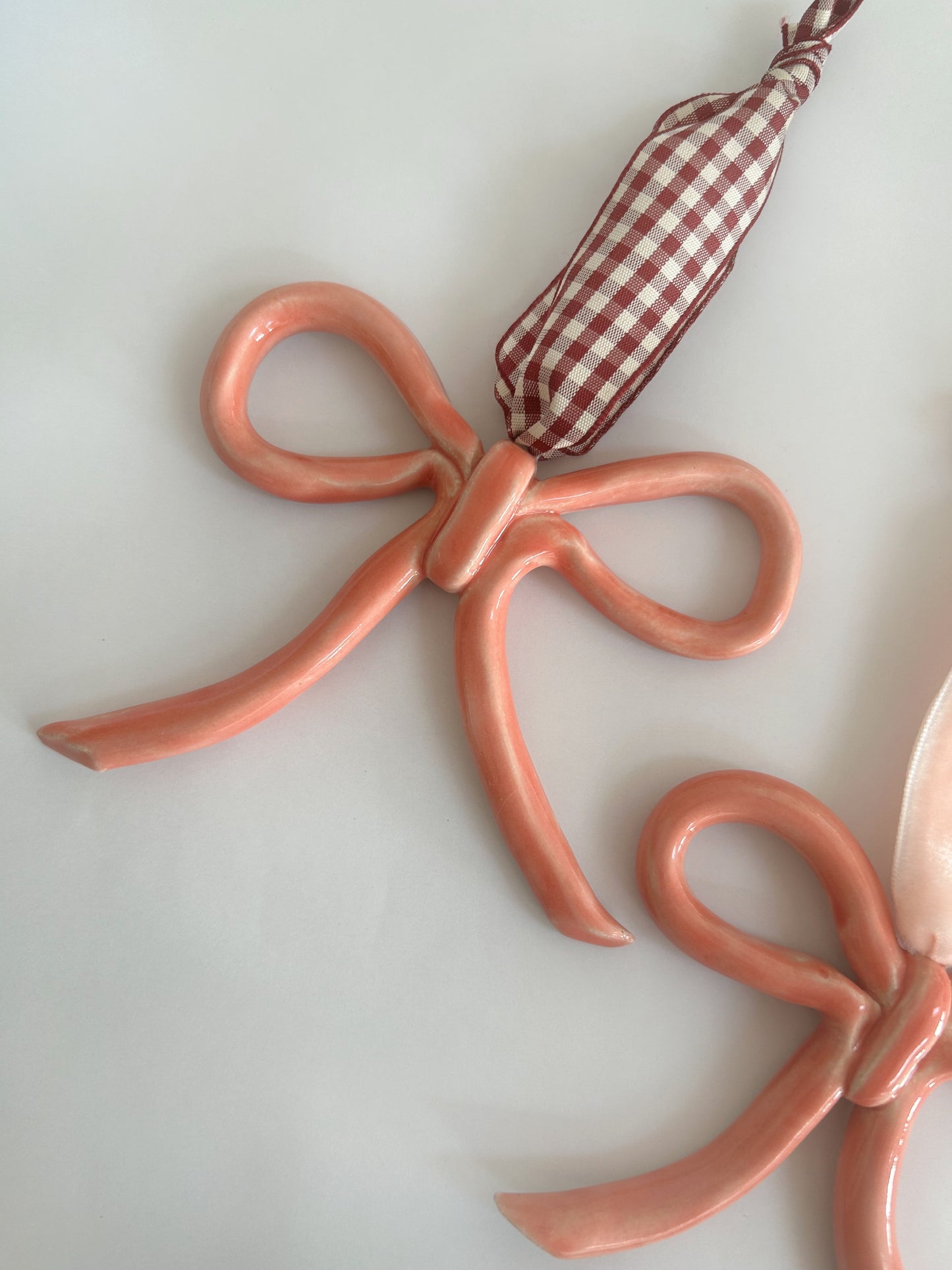 Pink Ceramic Hanging Bow