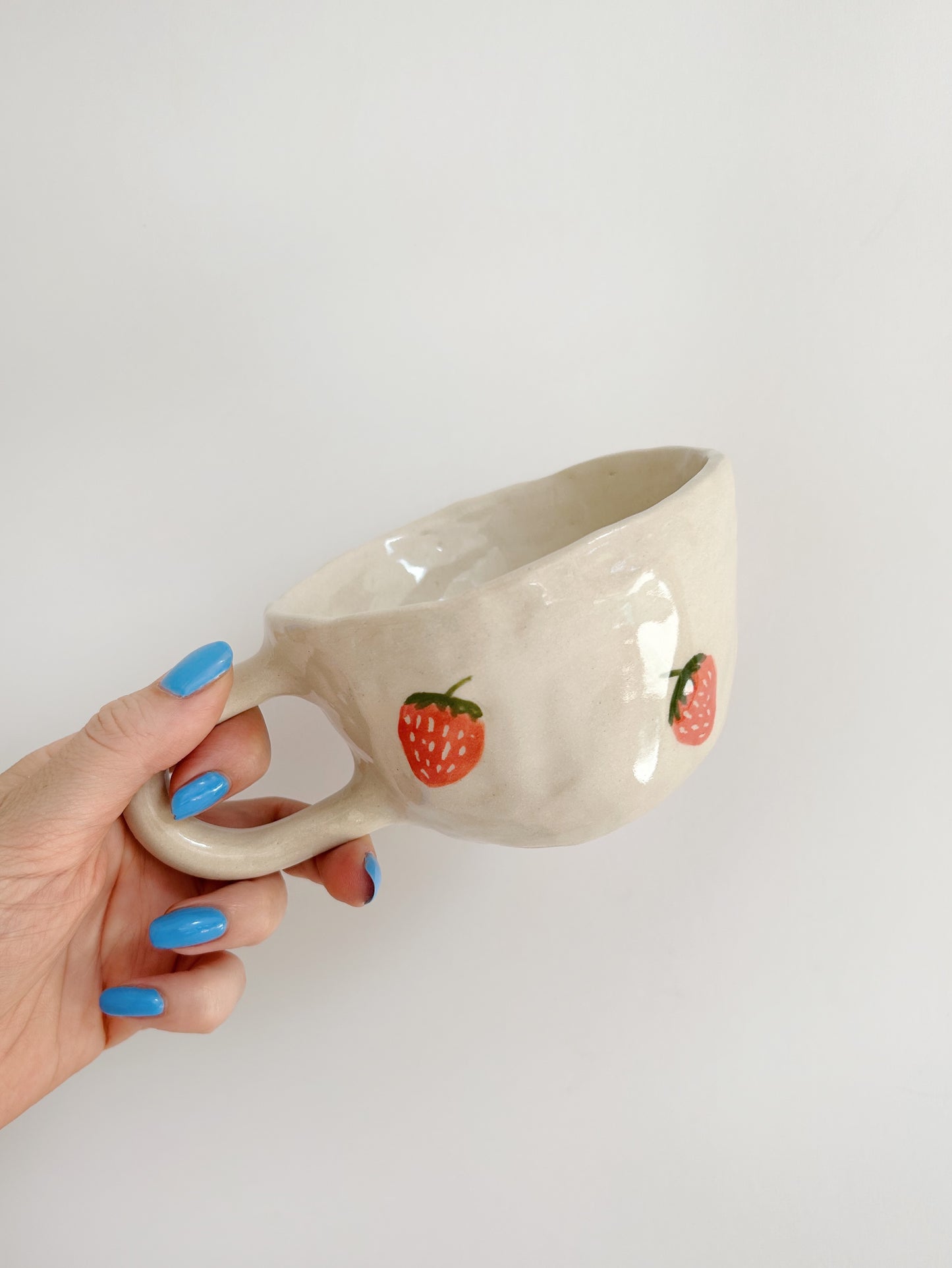 Strawberry Handmade Stoneware Mug