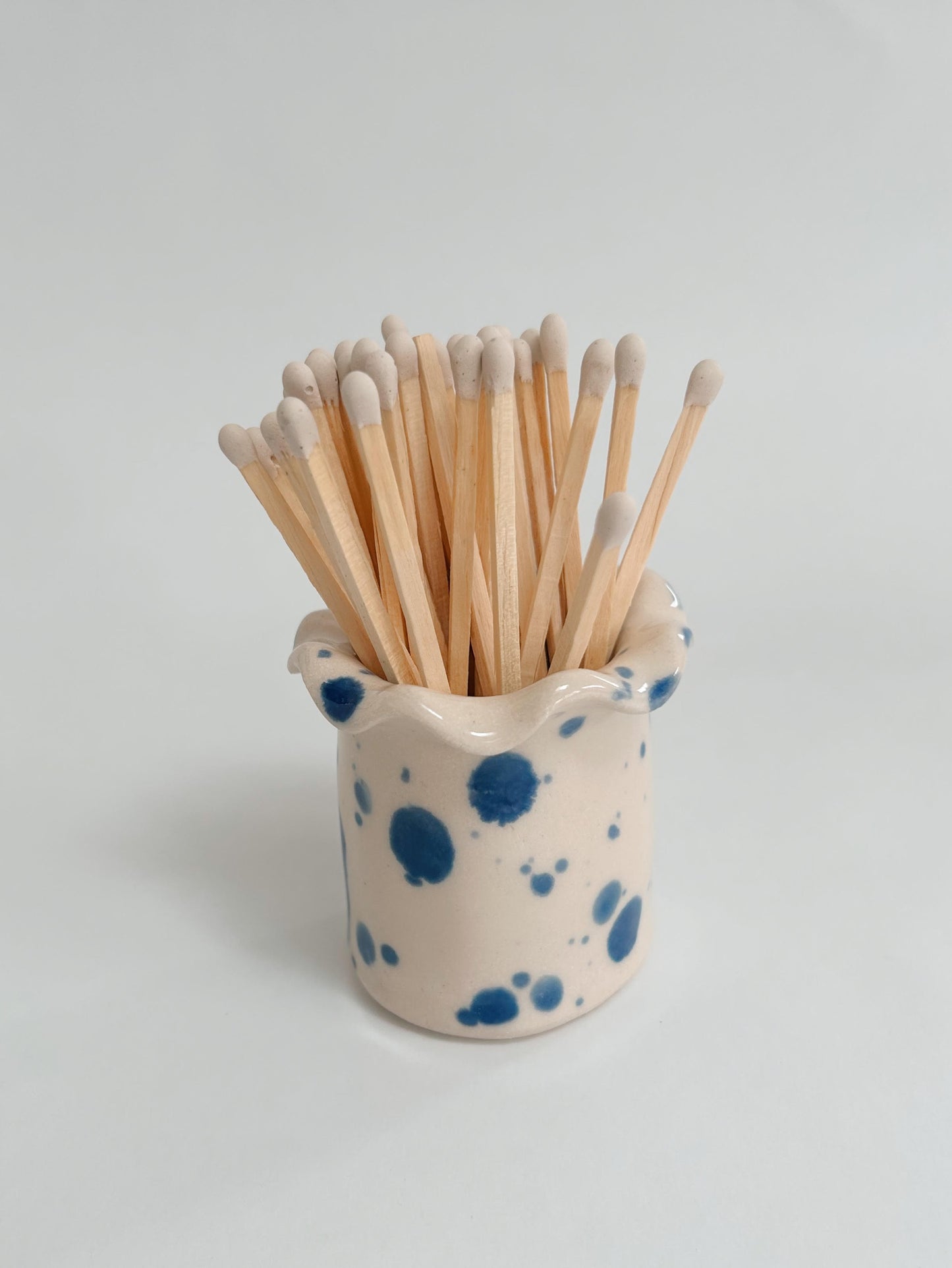 Wavy Stoneware Match Holders