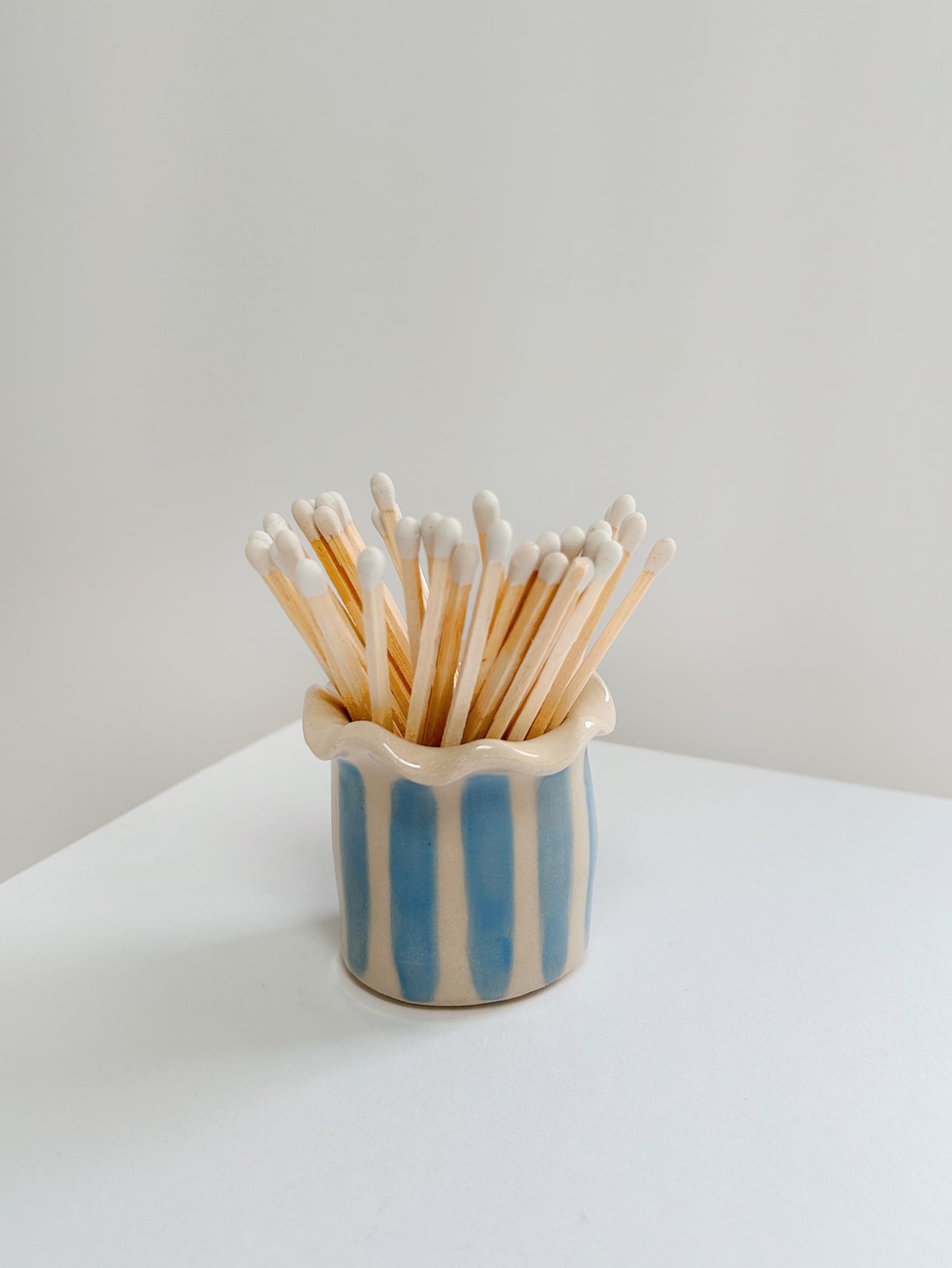 Ceramic Handmade Wavy Matchstick Holder