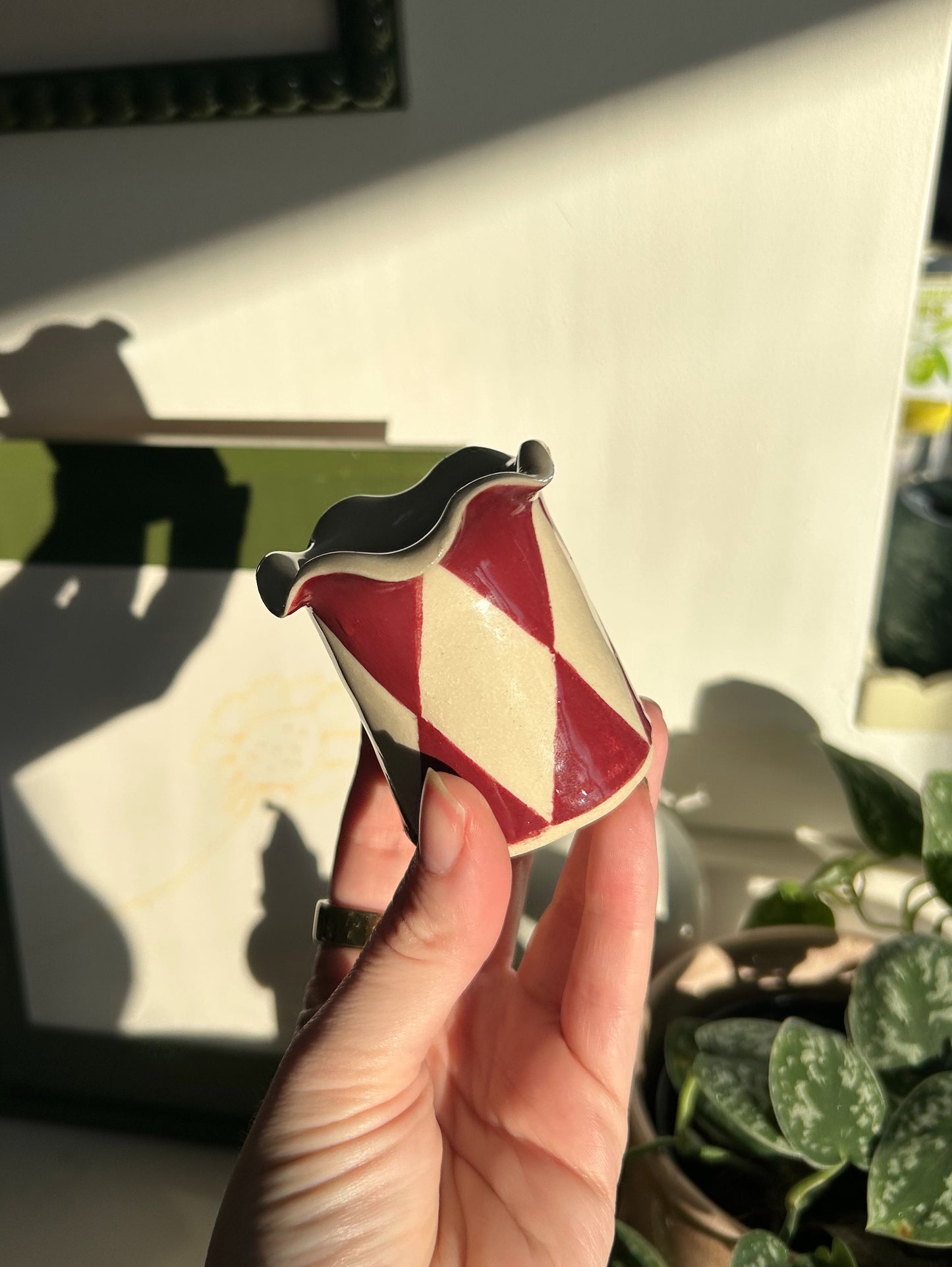 Ceramic Handmade Wavy Matchstick Holder