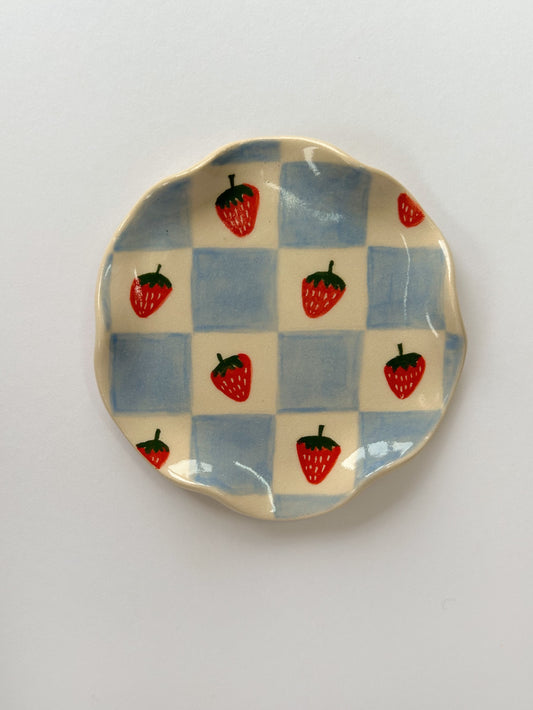 Strawberry Trinket Plate