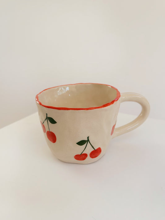 Cherry Handmade Stoneware Mug