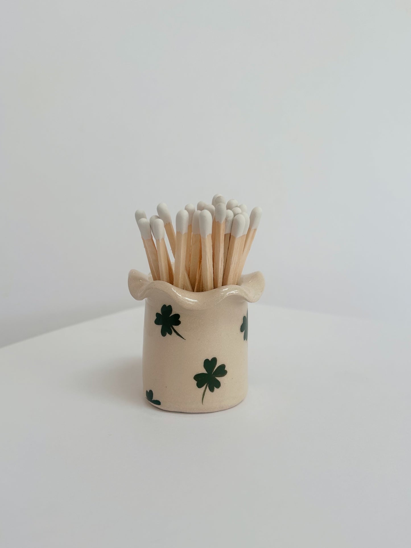 Ceramic Handmade Wavy Matchstick Holder