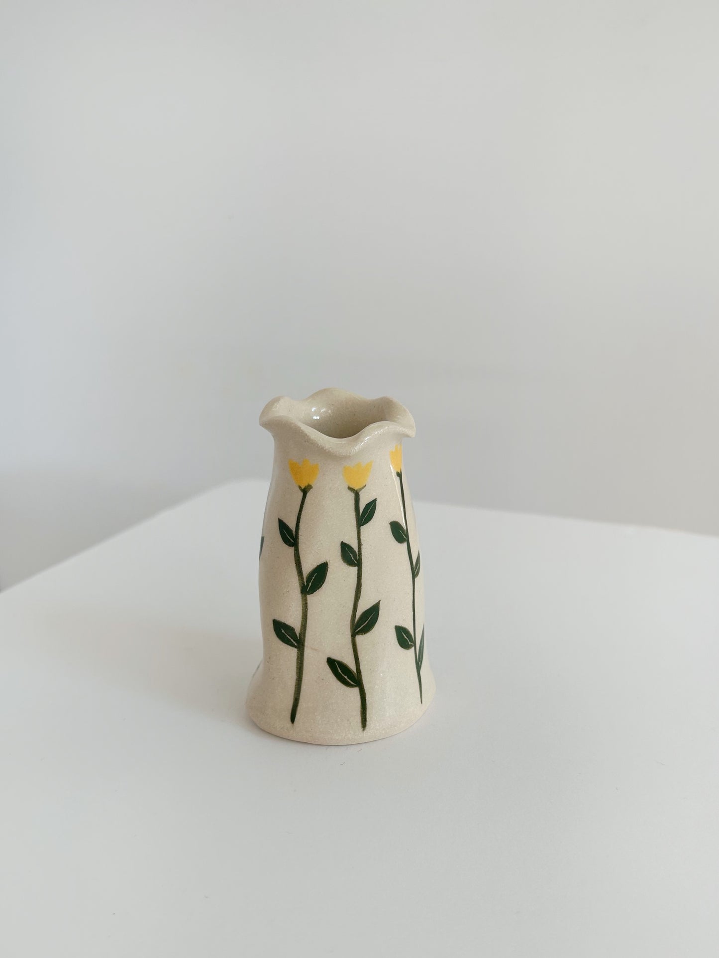 Handmade Stoneware Wonky Candle Holder -Single