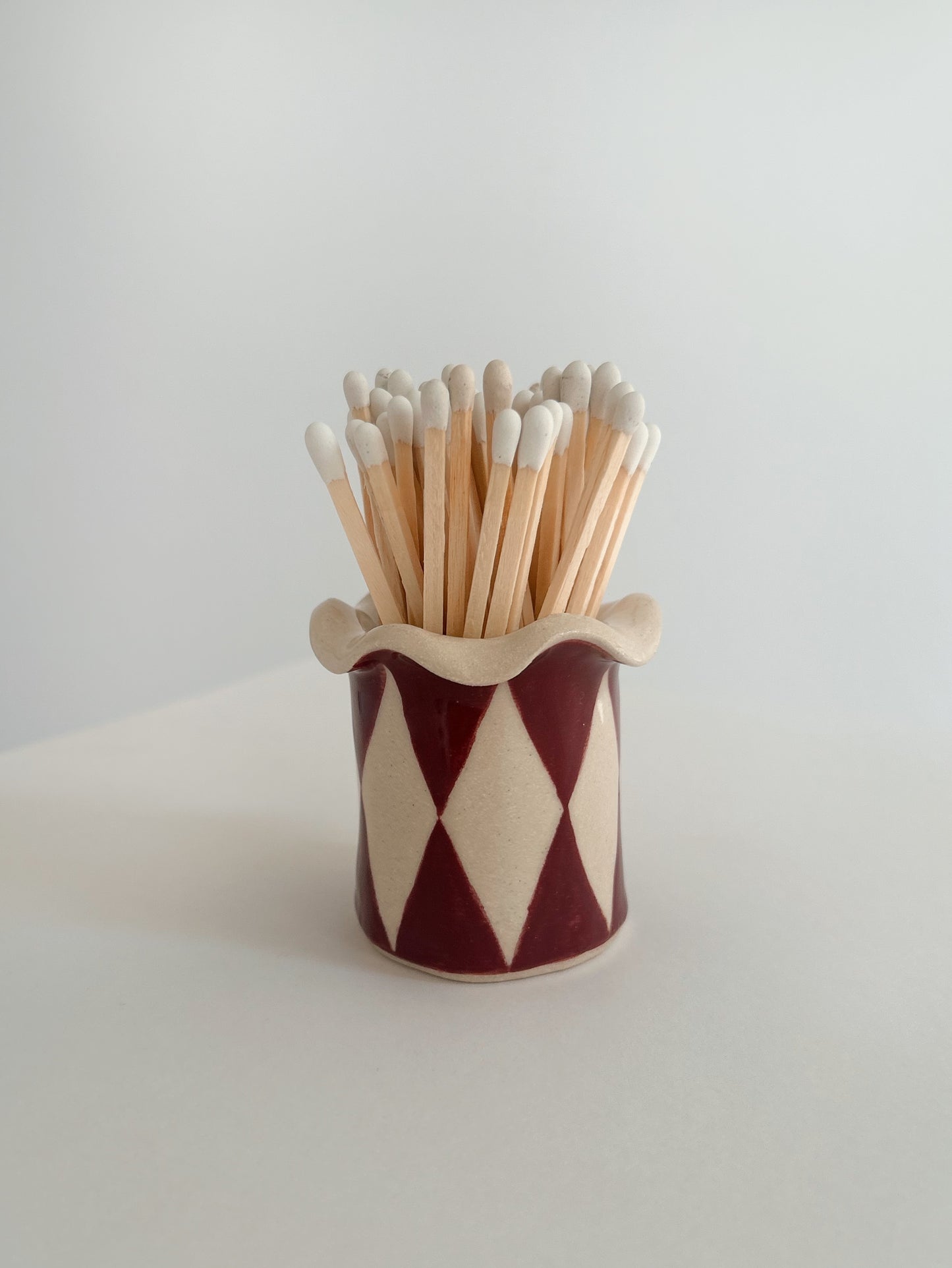 Ceramic Handmade Wavy Matchstick Holder