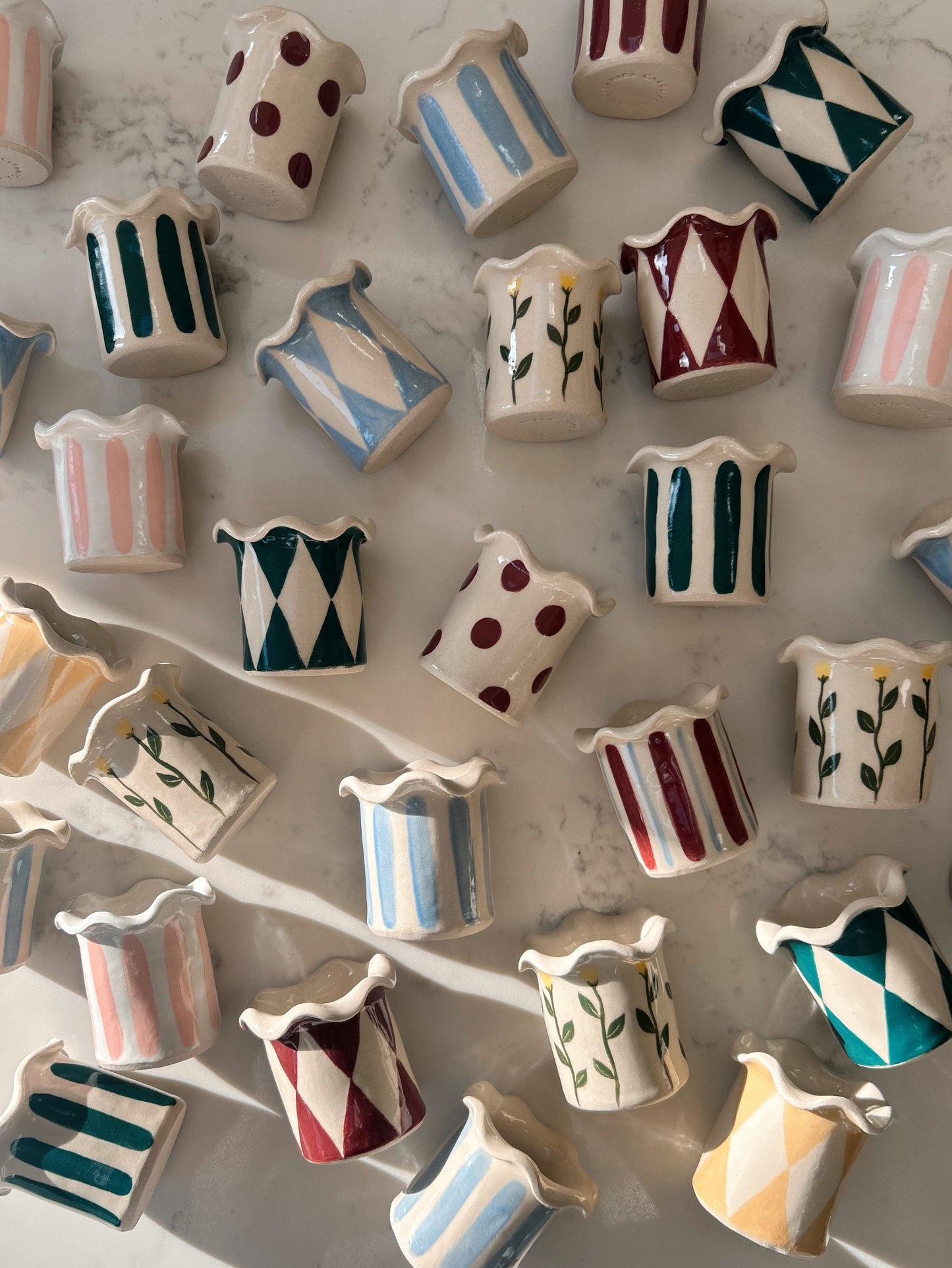 Ceramic Handmade Wavy Matchstick Holder