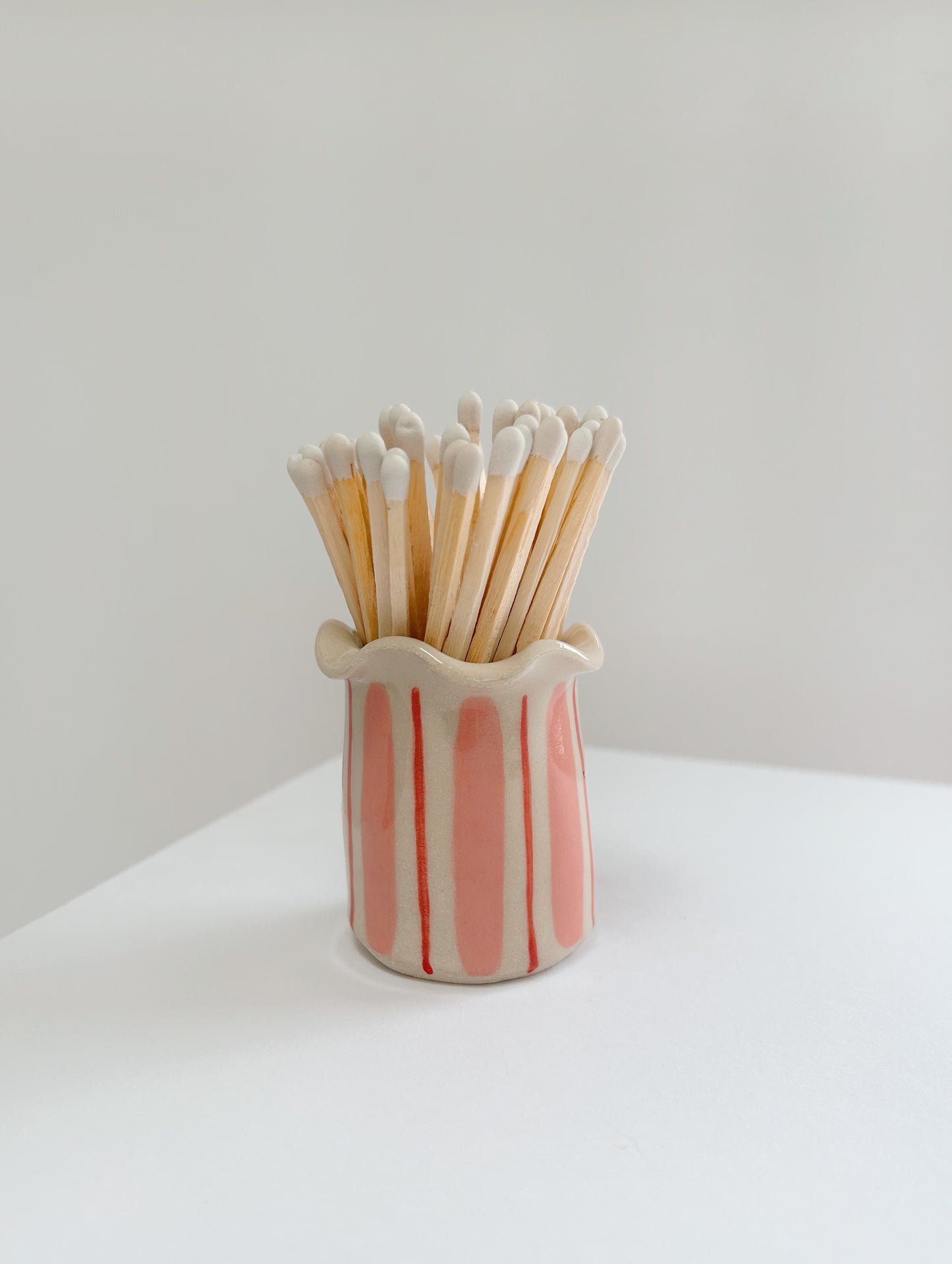 Ceramic Handmade Wavy Matchstick Holder